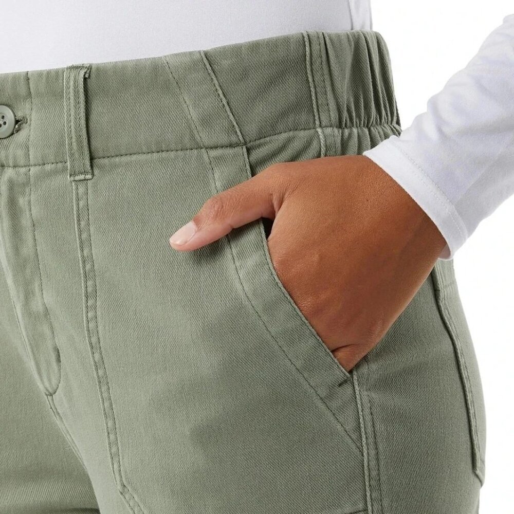 NEW 32 Degrees Cool Women's XXL Ankle Length Pants Green Cotton Blend - Picture 5 of 15